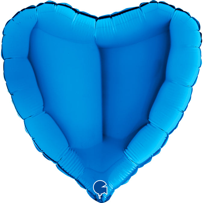 BALLON EN ALUMINIUM EN FORME DE CŒUR BLUE