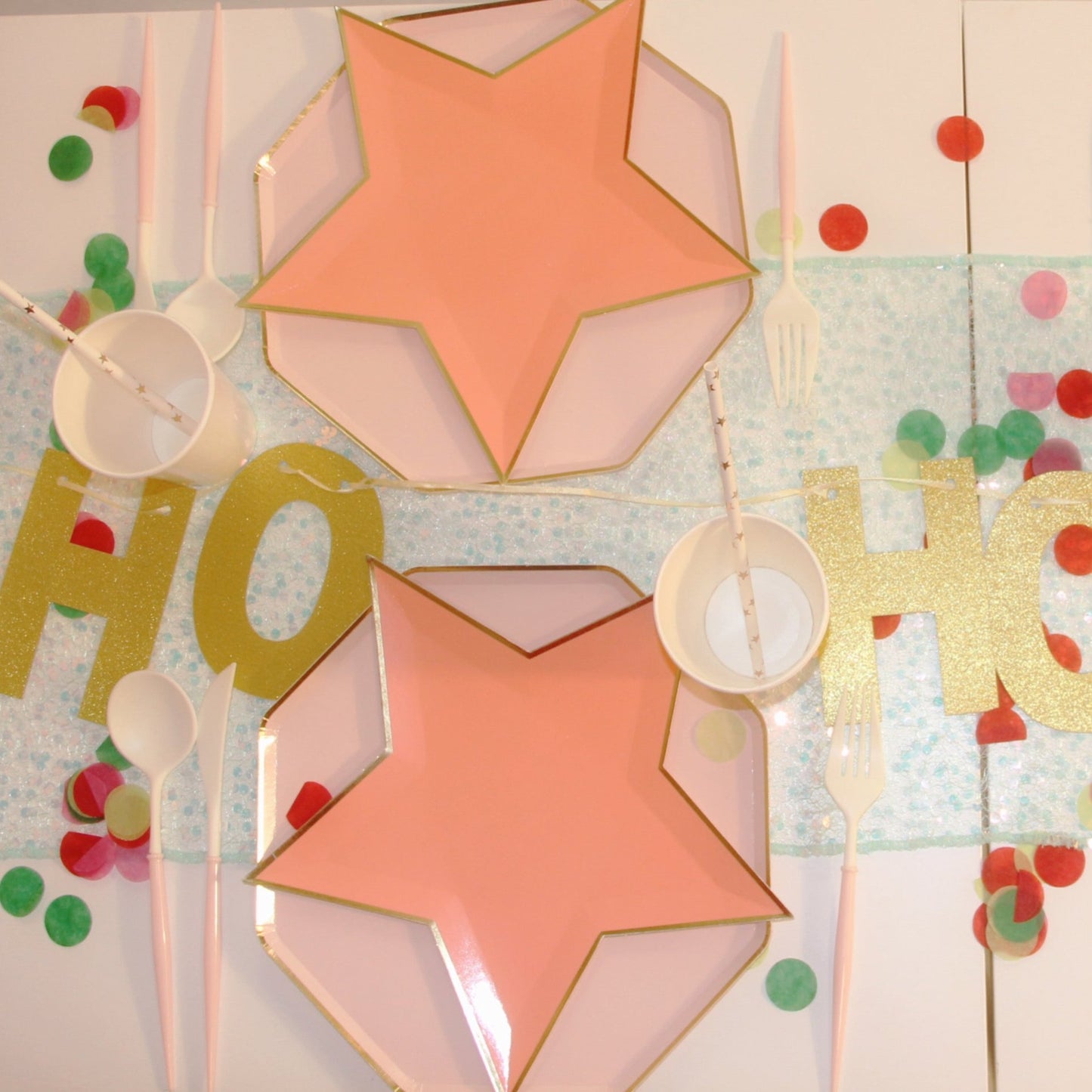 CONFETTIS DE NOËL - ROSE, VERT ET ROUGE