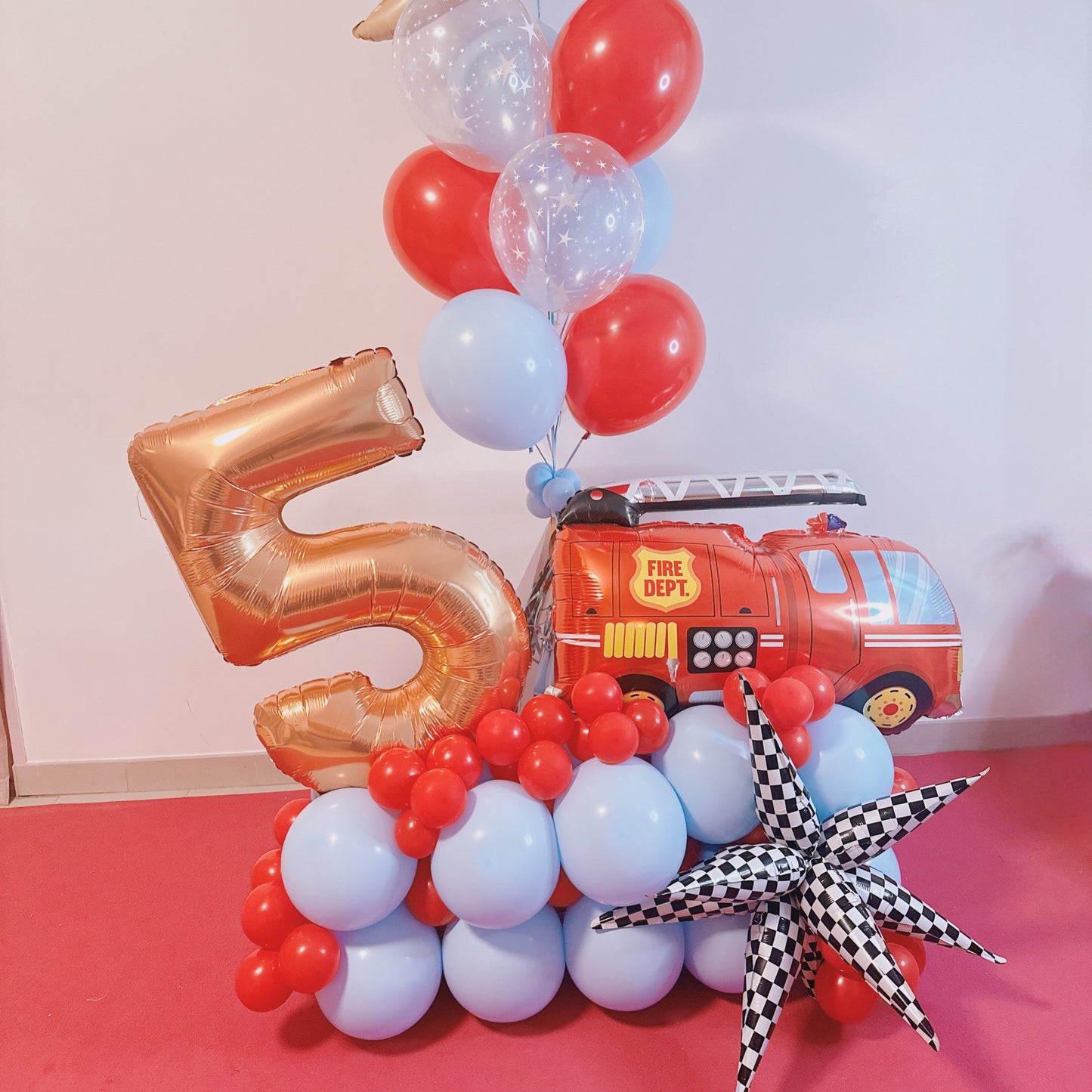 Ballon camion de pompiers