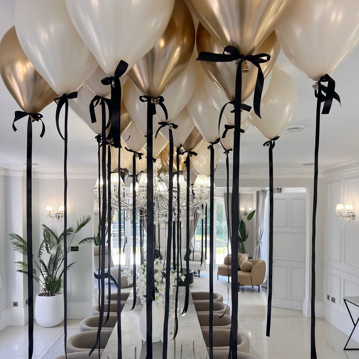 MIX DE BALLONS EN LATEX THÉME CHIC GOLD