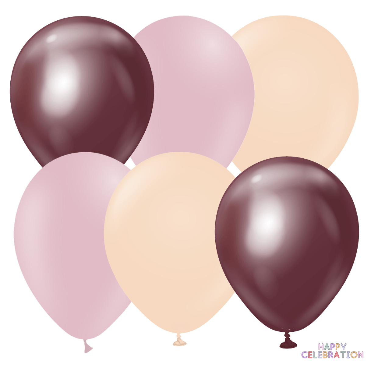 MIX DE BALLONS EN LATEX CHIC (LOT DE 12)