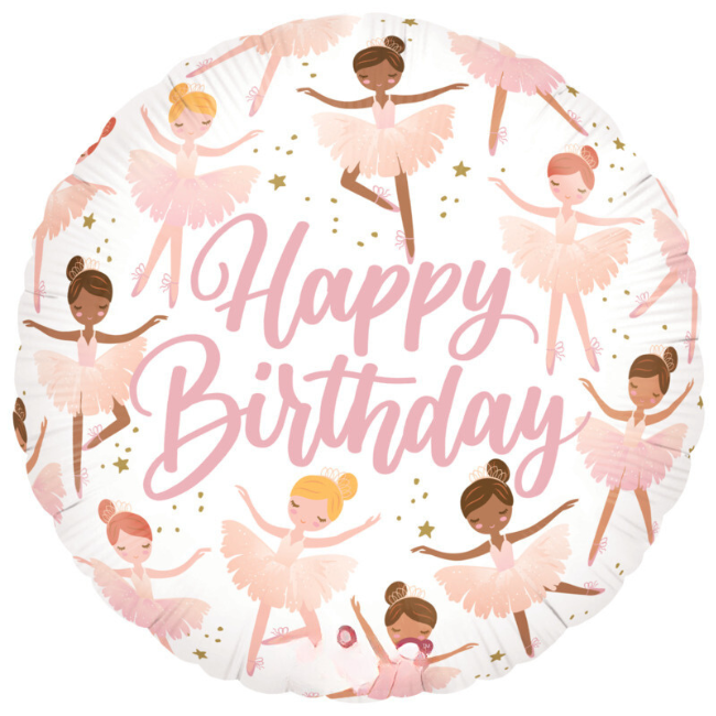 BALLON ALUMINIUM 18" BALLET BIRTHDAY