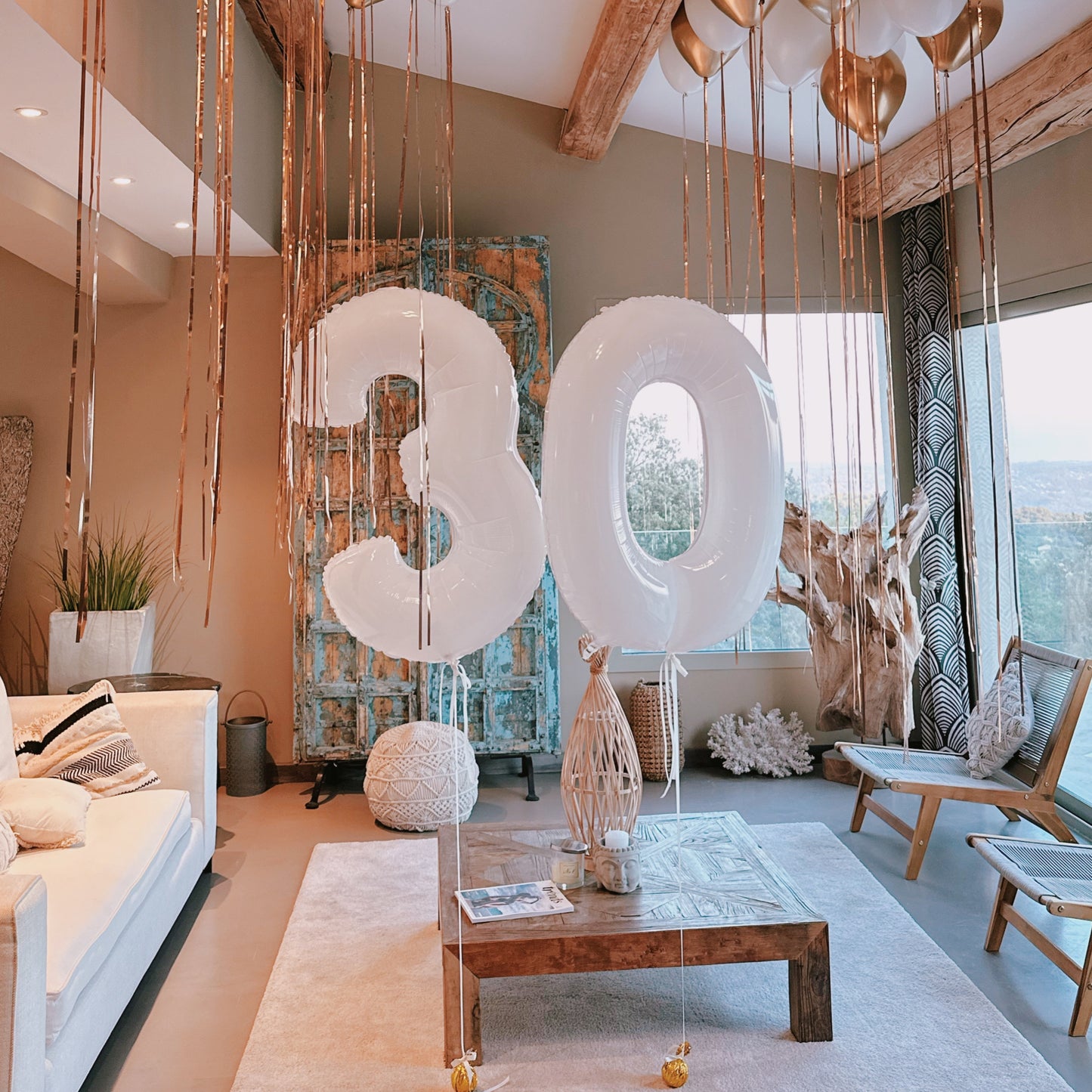 BALLON CHIFFRE BLANC 40(101cm)