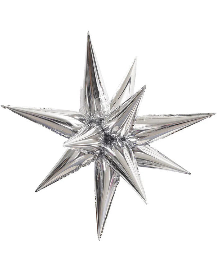 BALLON GÉANT EN FORME D'ÉTOILE ARGENT