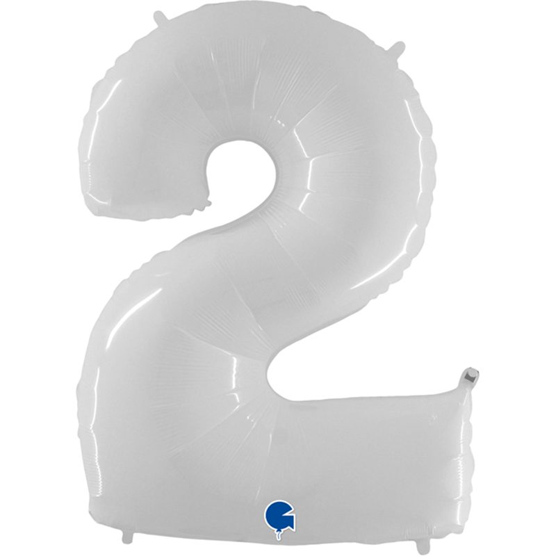 BALLON CHIFFRE BLANC 40(101cm)
