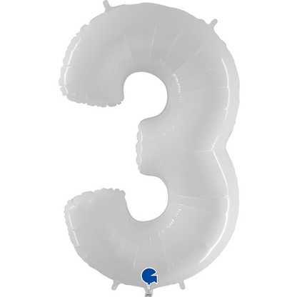 BALLON CHIFFRE BLANC 40(101cm)