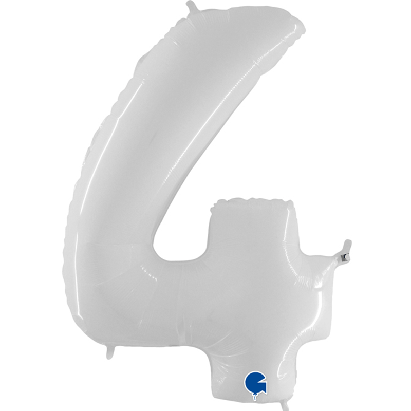 BALLON CHIFFRE BLANC 40(101cm)