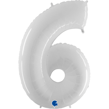 BALLON CHIFFRE BLANC 40(101cm)