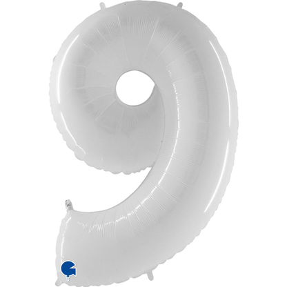BALLON CHIFFRE BLANC 40(101cm)