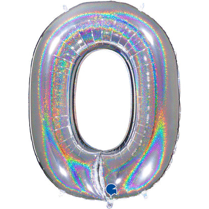 CHIFFRE HOLOGRAPHIQUE ARGENT 40″(101cm)