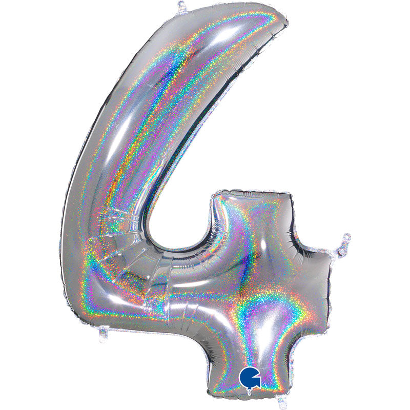 CHIFFRE HOLOGRAPHIQUE ARGENT 40″(101cm)