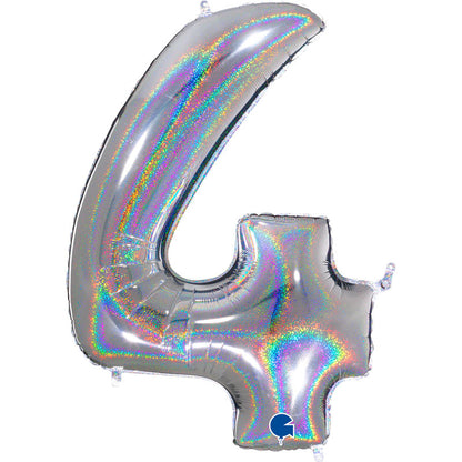 CHIFFRE HOLOGRAPHIQUE ARGENT 40″(101cm)