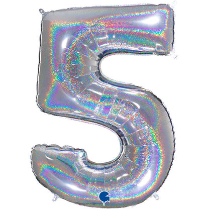 CHIFFRE HOLOGRAPHIQUE ARGENT 40″(101cm)