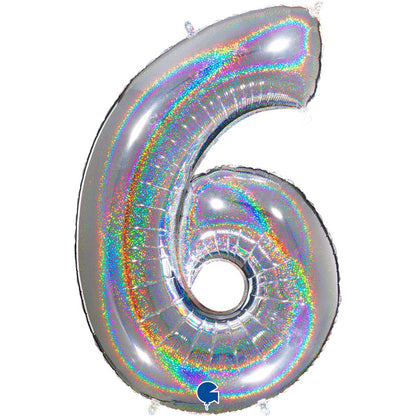 CHIFFRE HOLOGRAPHIQUE ARGENT 40″(101cm)