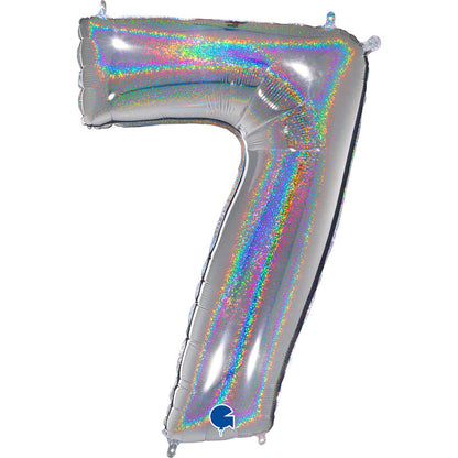 CHIFFRE HOLOGRAPHIQUE ARGENT 40″(101cm)