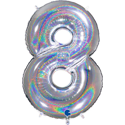 CHIFFRE HOLOGRAPHIQUE ARGENT 40″(101cm)