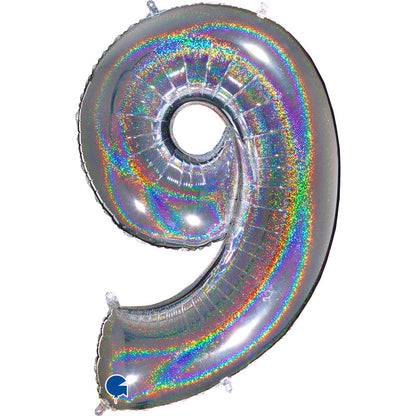 CHIFFRE HOLOGRAPHIQUE ARGENT 40″(101cm)